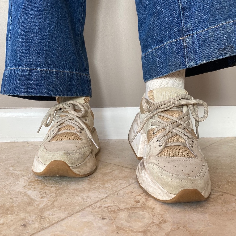 MM6 Maison Margiela chunky platform suede sneakers